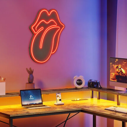 Decorative lamp Neon LED Rolling Stones Megapap colorful 57x2x15cm.GP052-0087