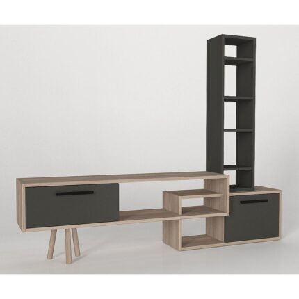 Composition NEVADA Cordoba / Anthracite Particleboard 167x29.8x133.5cm