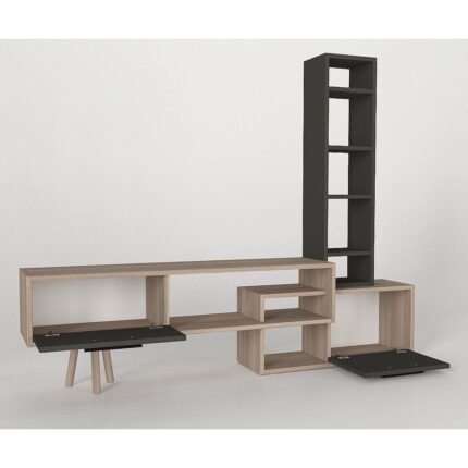 Composition NEVADA Cordoba / Anthracite Particleboard 167x29.8x133.5cm