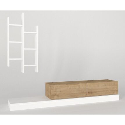 Composition ILLINOIS White / Sapphire Particleboard 180x29.5x30.8cm