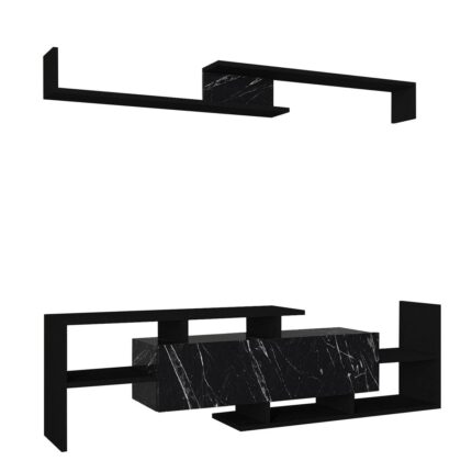 DREAM Composition Black Chipboard/Melamine 154x25x170cm