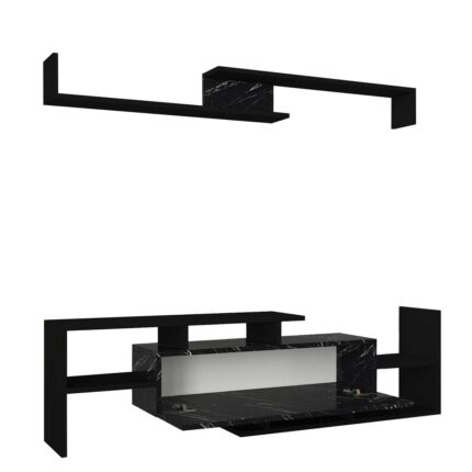 DREAM Composition Black Chipboard/Melamine 154x25x170cm