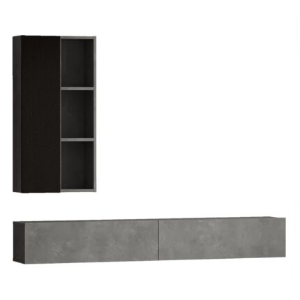 ΣΥΝΘΕΣΗ ΤΗΛΕΟΡΑΣΗΣ ANERLEY 174.6x27.3x25cm/48.2x22x97.6cm ΜΑΥΡΟ/CONCRET