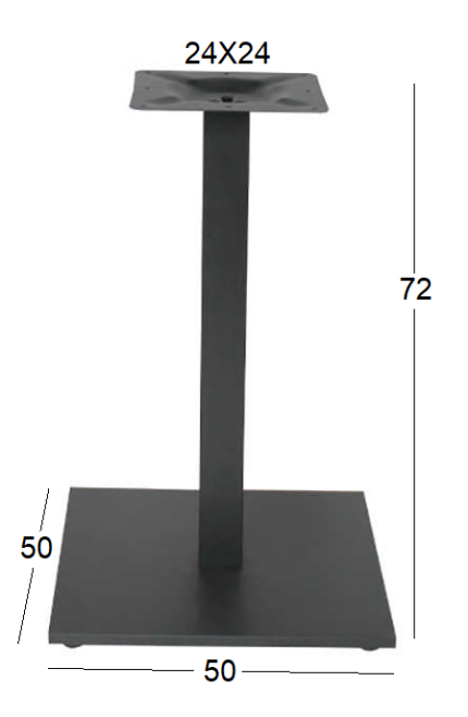 FLAT PROMO 50Χ50Χ72εκ.(Π/Ρ)ΒΑΣΗ ΜΕΤΑΛΛΙΚΗ ΜΕ ΡΕΓ/ΡΟΥΣ