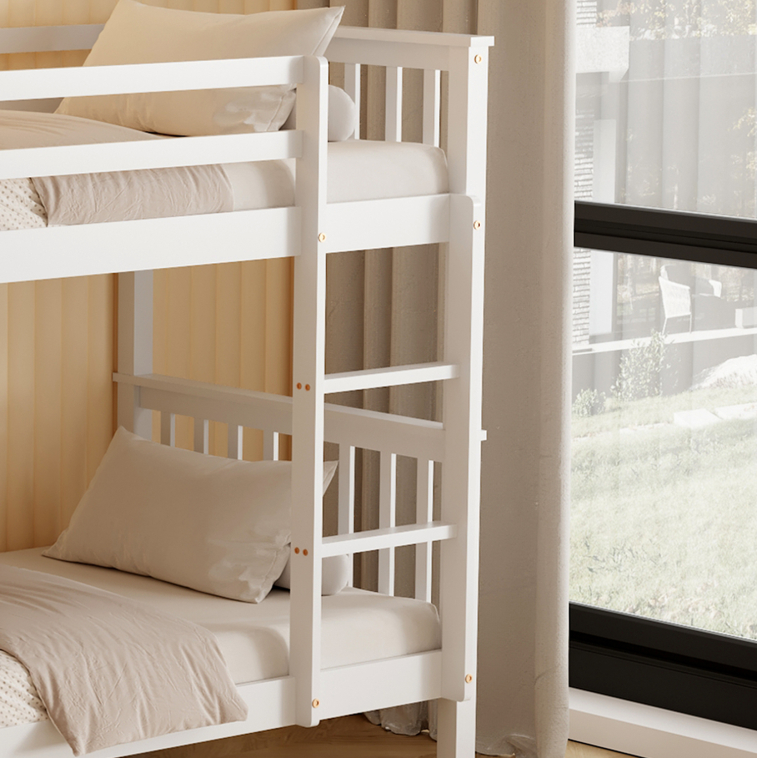bunki Elements International Sami Gray Twin/Full Bunk Bed