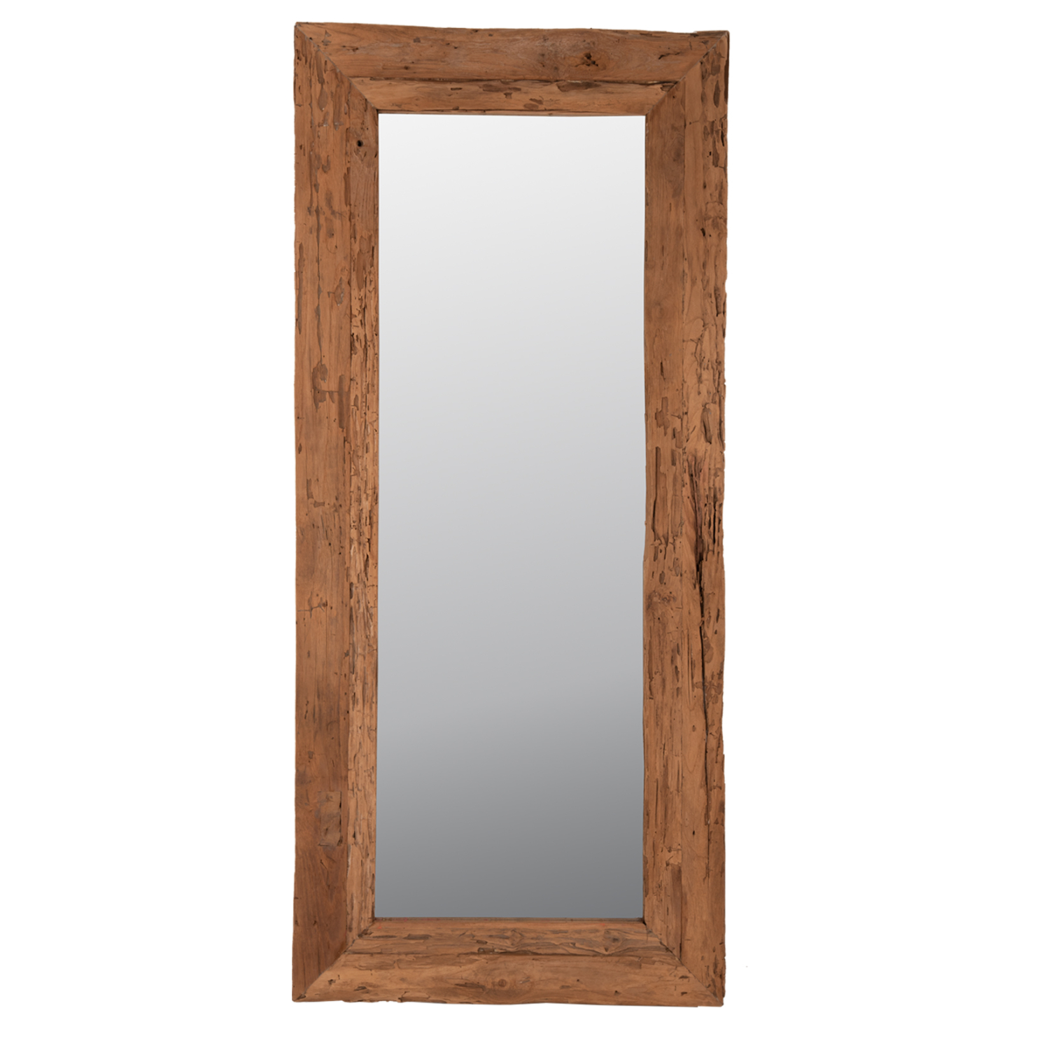 【激安アウトレット!】 RECYCLED HM7942 MIRROR WALL TEAK cyprus 80x4x180Hcm. FRAME WOOD 鏡