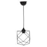 CEILING PENDANT LIGHT HM7643.01 BLACK METAL Φ24x56Hcm.