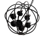 CEILING PENDANT LAMP HM4127 BLACK METAL SPHERE 6-LIGHT Φ42x108Hcm.