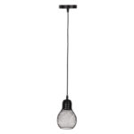 CEILING PENDANT LAMP HM4171 BLACK METAL MESH CAP Φ13x125Hcm.