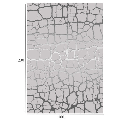 HM7675.19 160X230cm, JOSIANE, grey-silver carpet, fringes