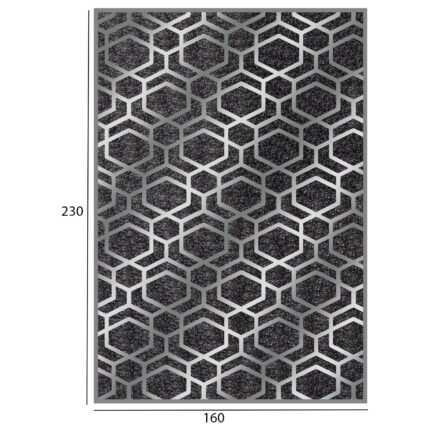 JOSIANE HM7675.31 160X230cm, grey-silver with fringes