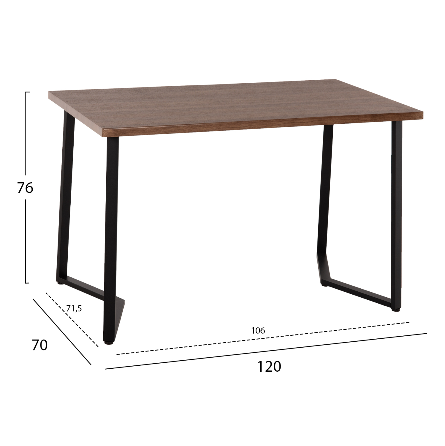 BYO TABLE D LEG 120×60 OAK Yain extendable table with oak veneer and solid oak 120 (180