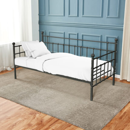 Sofa-Bed Havelock pakoworld black metal 90x190
