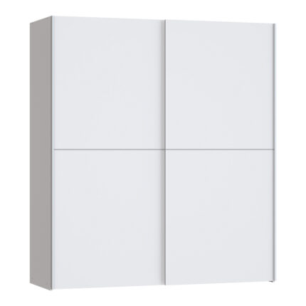 Wardrobe Noez pakoworld 2 doors with shelves white melamine 170.5x61x190.5cm