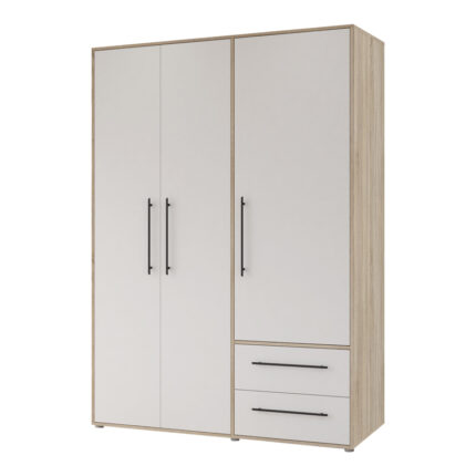 Wardrobe Razol pakoworld 3 doors white-sonoma melamine 144.5x59x200cm