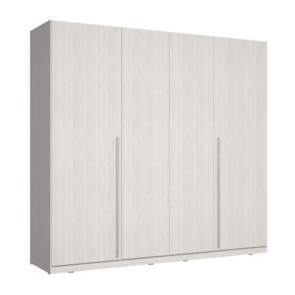 Manestile pakoworld melamine four-leaf wardrobe in beige shade 227.5x59x212.9cm