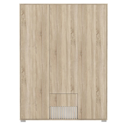Bruse pakoworld melamine wardrobe in sonoma-oak shade 148.5x56.5x203.2cm