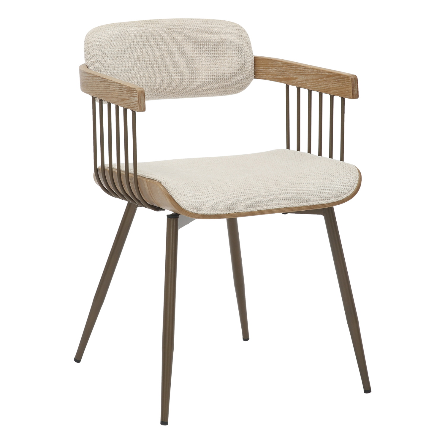 kanademono  Dining Chair ① DINING CHAIR LANG HM9973.01 METAL FRAME QNTIQUE COPPER-ECRU