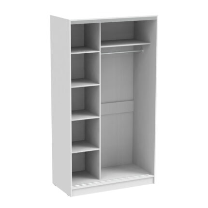 Korredor pakoworld two-leaf sliding wardrobe with mirror in white color 120x60x220cm