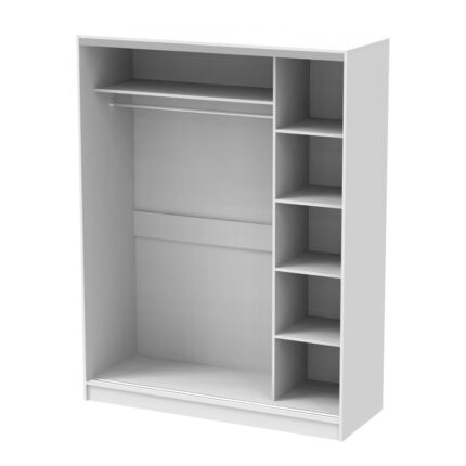 Korredor I pakoworld two-leaf sliding wardrobe with mirror in white color 160x60x220cm