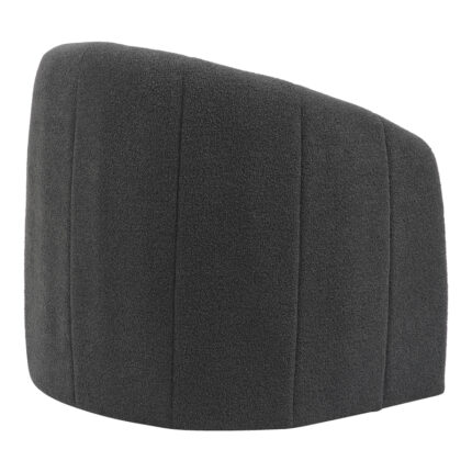 Fassy armchair pakoworld bouclé fabric in charcoal color 80x66x80cm