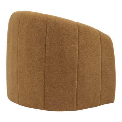 Fassy armchair pakoworld boucle fabric in tan shade 80x66x80cm