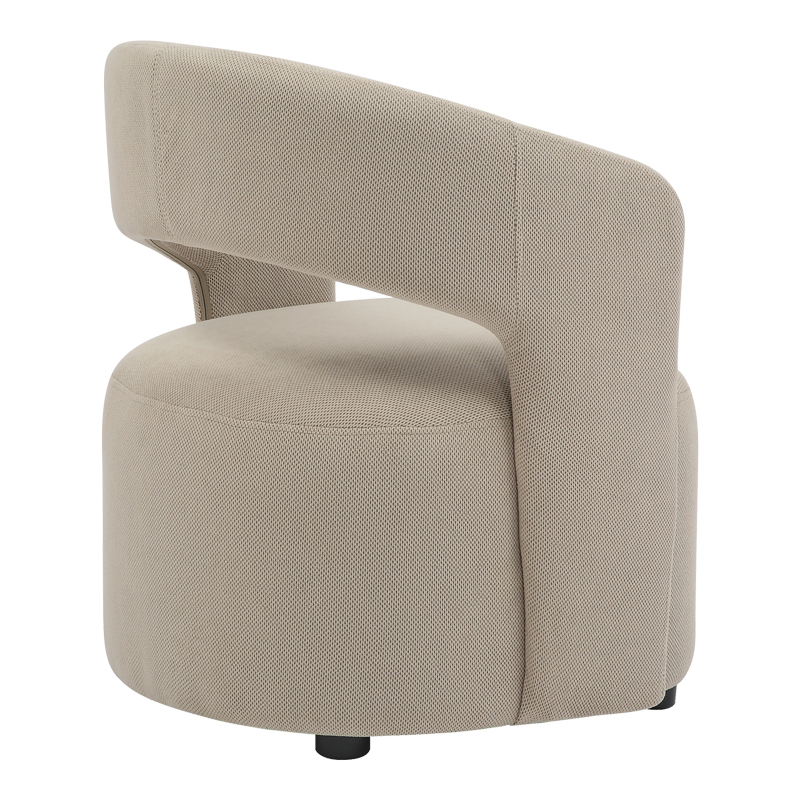 Armchair Lemouton pakoworld fabric in beige shade 69.5x66x80cm