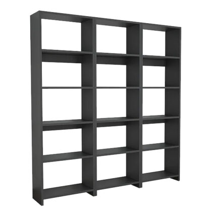 Rabuku pakoworld bookcase in anthracite shade 146x22x160cm