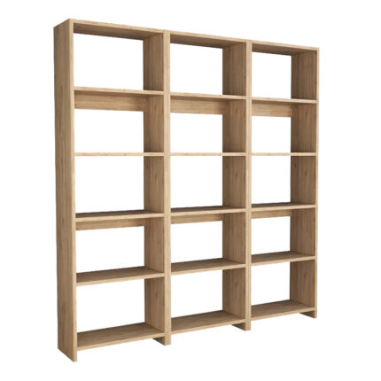 Rabuku pakoworld bookcase in oak shade 146x22x160cm