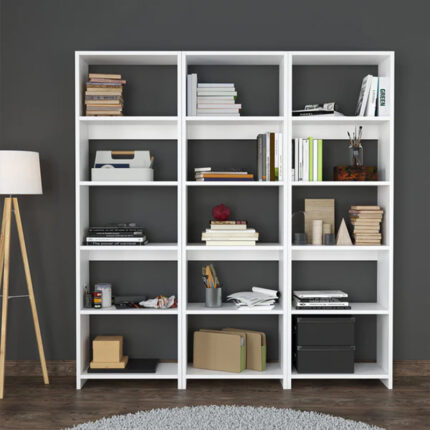 Rabuku pakoworld bookcase in white shade 146x22x160cm
