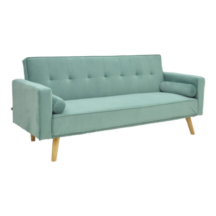 Sofa-bed Success pakoworld 3-seater velvet in mint shade 190x80x84cm