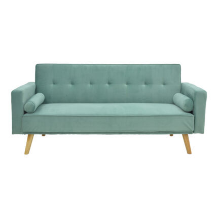 Sofa-bed Success pakoworld 3-seater velvet in mint shade 190x80x84cm