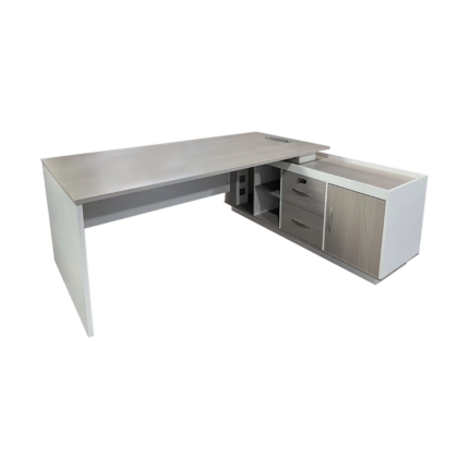 Professional reversible work corner desk Armadi pakoworld sonoma-white 180x80x75cm