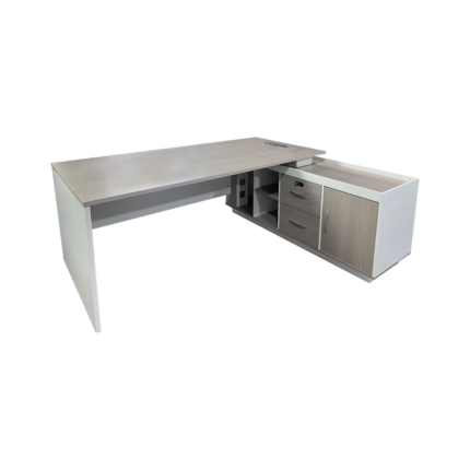Professional reversible work corner desk Armadi pakoworld sonoma-white 160x80x75cm