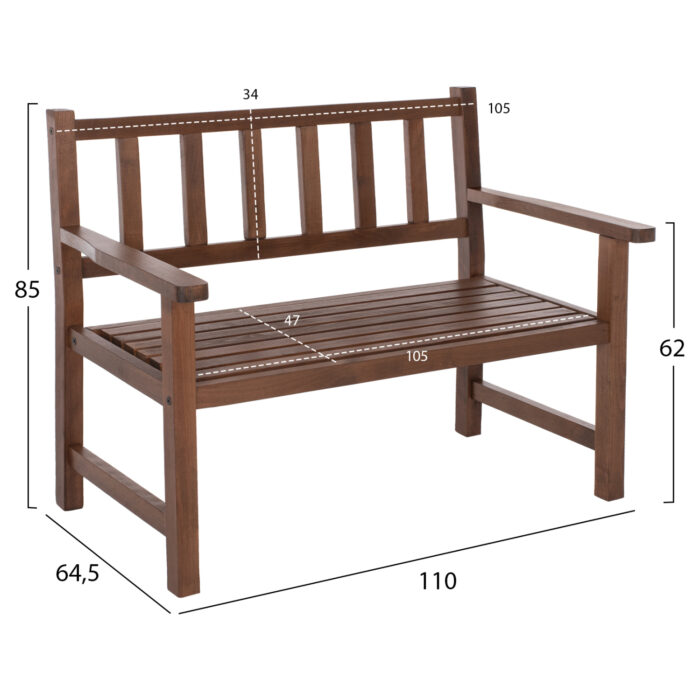 地無尺八延管　二尺四寸(呼称）G＃（A♭）調　　全長75.5cm Wooden bench Naxos 2seater HM5407 110x64,5x85 cm cyprus