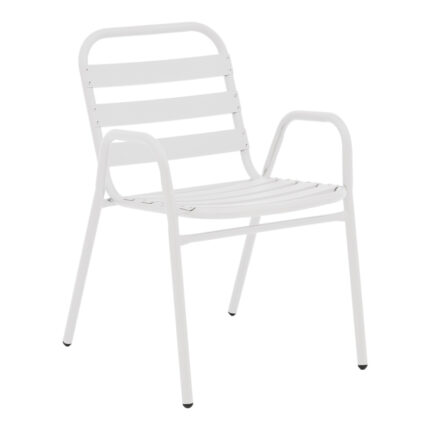 Watson-Sussie pakoworld dining table white metal-glass Φ60x70cm