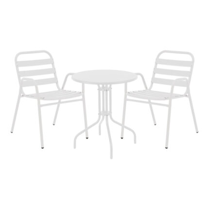 Vergo-Sussie pakoworld dining table white metal Φ60x70cm