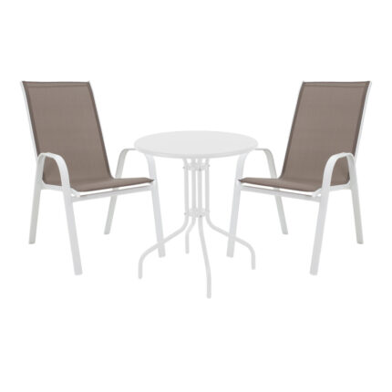 Vergo-Calan pakoworld dining table white metal Φ60x70cm