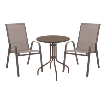 Vergo-Calan pakoworld dining table brown metal Φ60x70cm