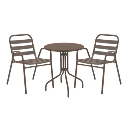 Vergo-Sussie pakoworld dining table brown metal Φ60x70cm