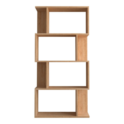 Kadu pakoworld bookcase in oak shade 72x22x147cm