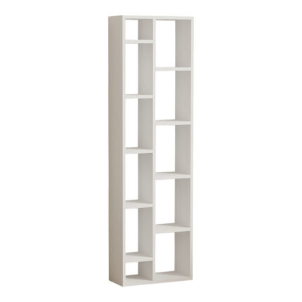 Minicu pakoworld bookcase in white shade 44.4x19.6x150cm
