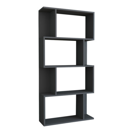 Kadu pakoworld bookcase in anthracite shade 72x22x147cm