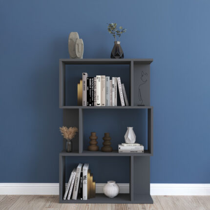 Kadu pakoworld bookcase in anthracite  shade 72x22x108cm