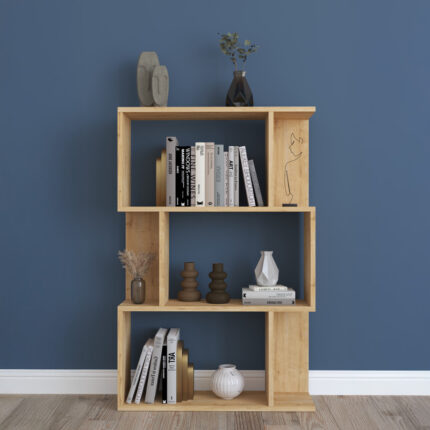 Kadu pakoworld bookcase in oak  shade 72x22x108cm