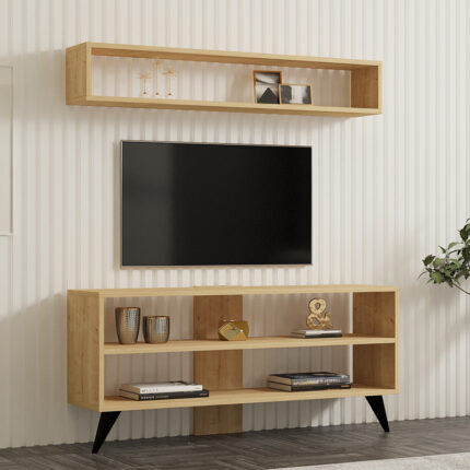 Prestige pakoworld living room set in oak 120x29.6x50cm