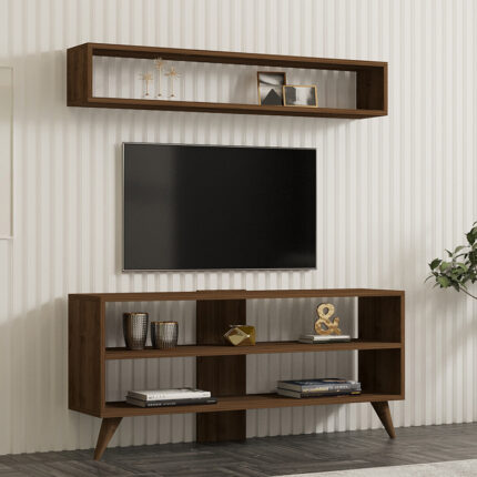 Prestige pakoworld living room set in walnut 120x29.6x50cm