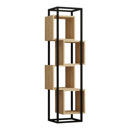 Gridur pakoworld bookcase in oak shade 44x29x140cm
