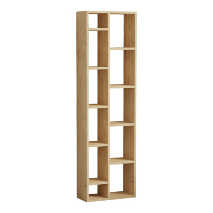 Minicu pakoworld bookcase in oak shade 44.4x19.6x150cm