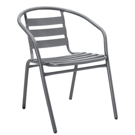 Albero-Tade pakoworld folding metal dining table in anthracite shade D60x70cm